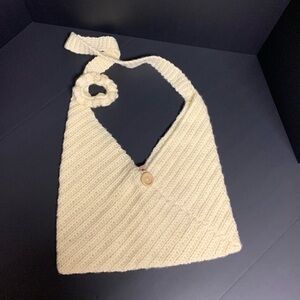 Cream Crochet Women's Bag